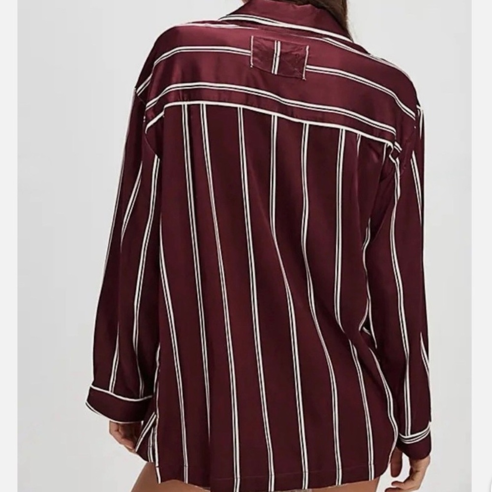 Free People We The Free Rorie Shirt Mahogany - Picture 4 of 5